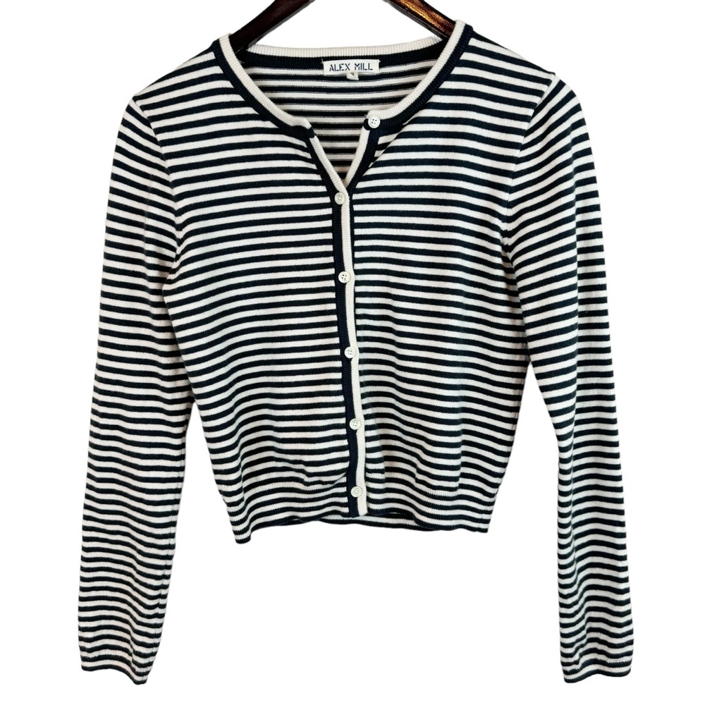 Alex Mill | Striped Button Down Cardigan, S
